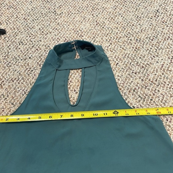 Olivaceous Teal Green Cut Out Halter Top. Small - Picture 5 of 10